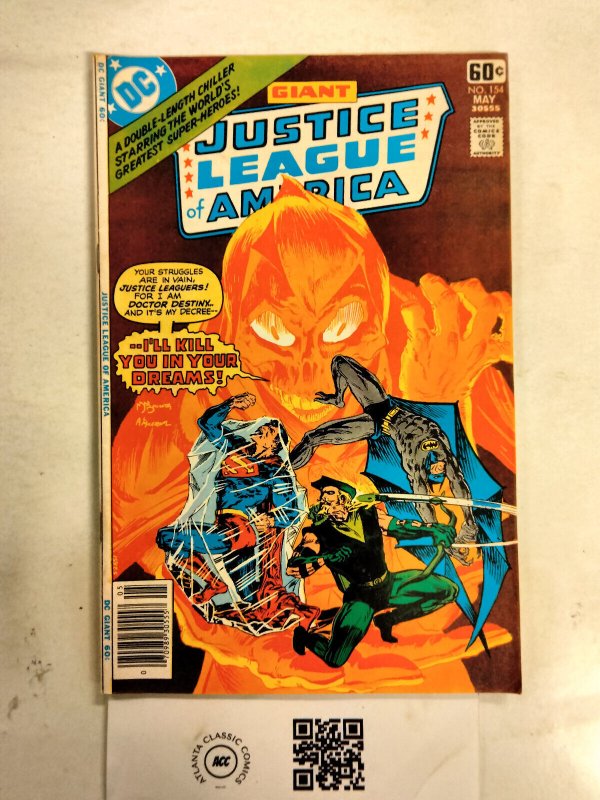 Justice League of America #154 (DC Comics, 1978), raw comic book in VF condition — front cover