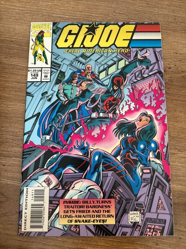 G.I. Joe #149 (Marvel Comics, 1994), raw comic book in NM condition — front cover
