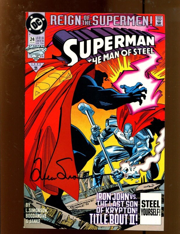 Superman: Man of Steel #24 (DC Comics, 1993), raw comic book in 9.0 condition — front cover