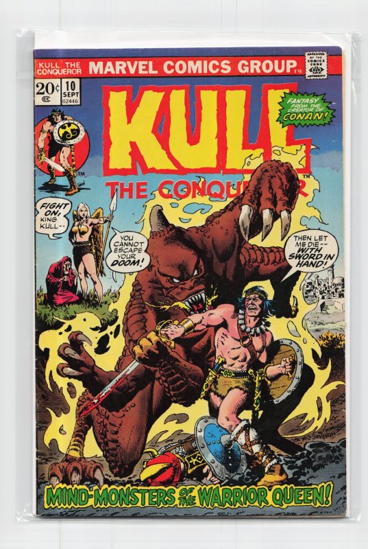 Kull, the Conqueror #10 (Marvel Comics, 1973), raw, ungraded comic book — front cover