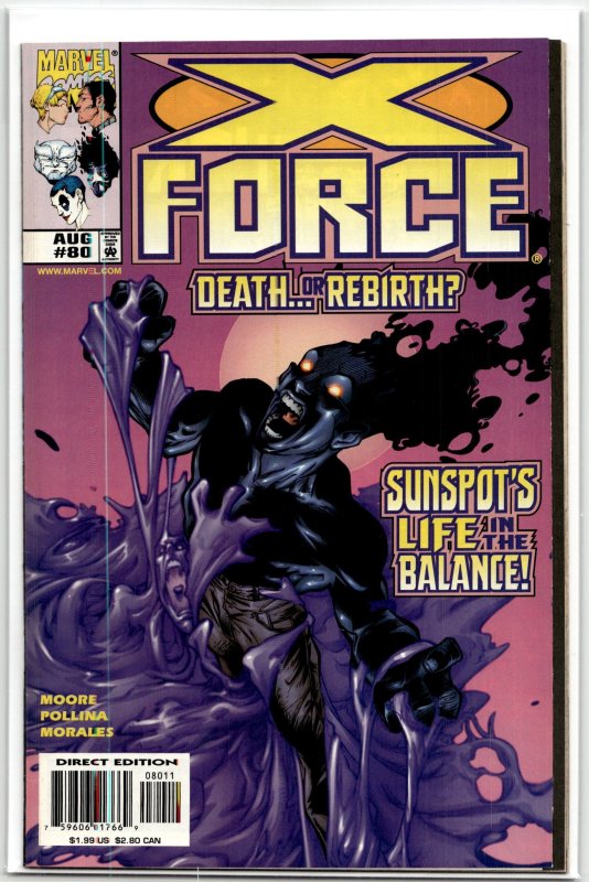 X-Force #85 (Marvel Comics, 1998), raw, ungraded comic book — front cover