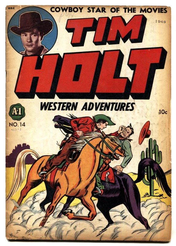 Tim Holt Western Adventures #1 (1948), raw, ungraded comic book — front cover