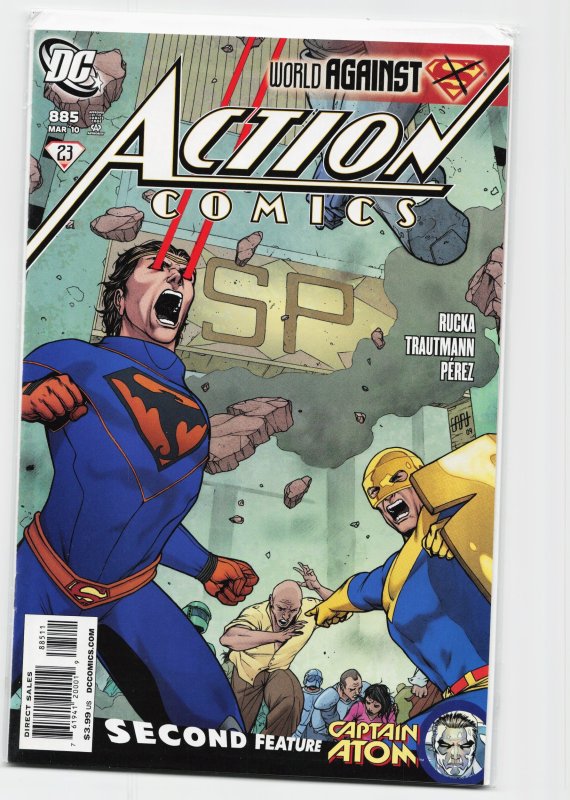 Action Comics #885 (DC Comics, 2010), raw, ungraded comic book — front cover