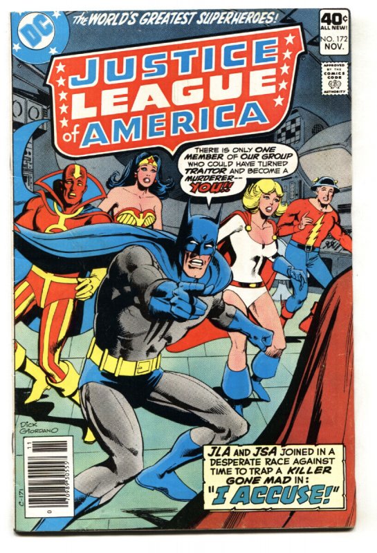 Justice League of America #172 (DC Comics, 1979), raw comic book in FN+ condition — front cover