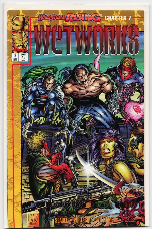 Wetworks #8 (1995), raw, ungraded comic book — front cover