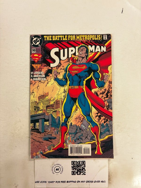 Superman #90 (DC Comics), raw comic book in NM condition — front cover