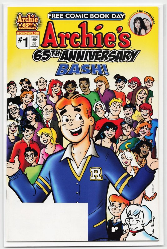 Archie's 65th Anniversary Bash, Free Comic Book Day Edition (2006) Archie (Archie Comics, 2006), raw, ungraded comic book — front cover