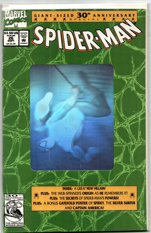Spider-Man #26 (Marvel Comics, 1992), raw, ungraded comic book — front cover