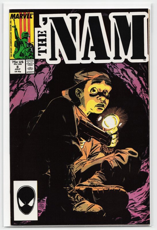 The 'Nam #8 (Marvel Comics, 1987), raw, ungraded comic book — front cover