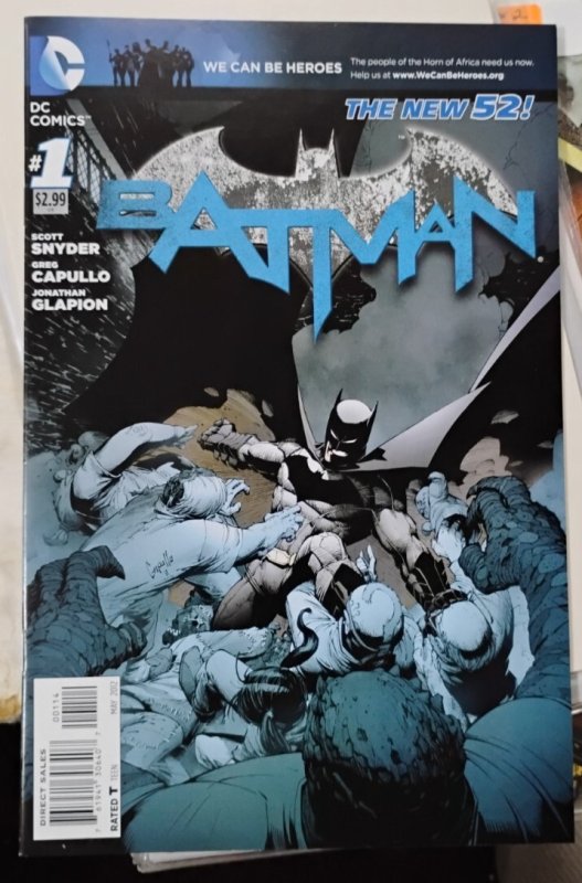 Batman Vol 2 #1 (DC Comics, 2012), raw, ungraded comic book — front cover