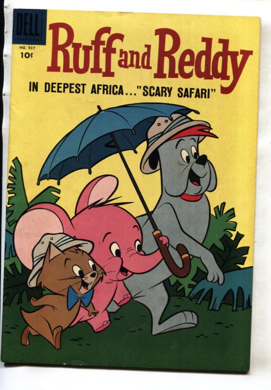 Ruff and Reddy-- Four Color Comics #937 (Dell Comics), raw, ungraded comic book — front cover
