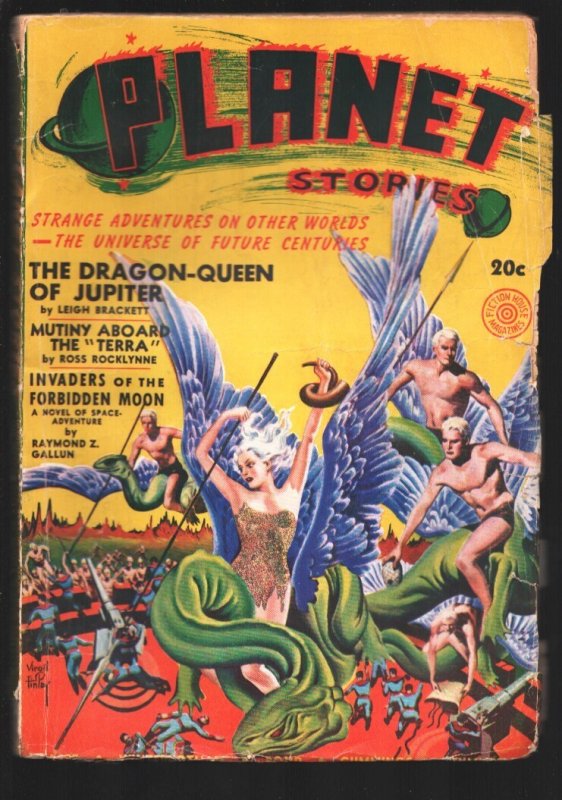 Planet Stories #7 (Fiction House, 1941), raw, ungraded comic book — front cover