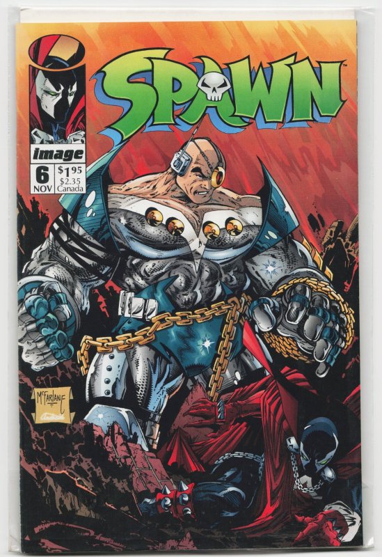 Spawn #6 (Image Comics, 1992), raw, ungraded comic book — front cover