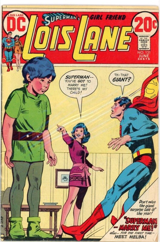 Superman's Girl Friend Lois Lane #131 (DC Comics, 1973), raw comic book in FN- 5.5 condition — front cover