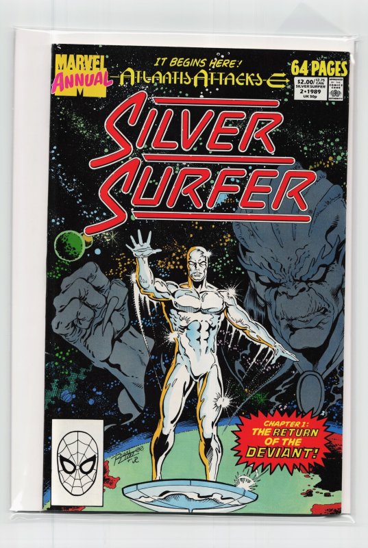 Silver Surfer Annual #2 (Marvel Comics, 1989), raw, ungraded comic book — front cover