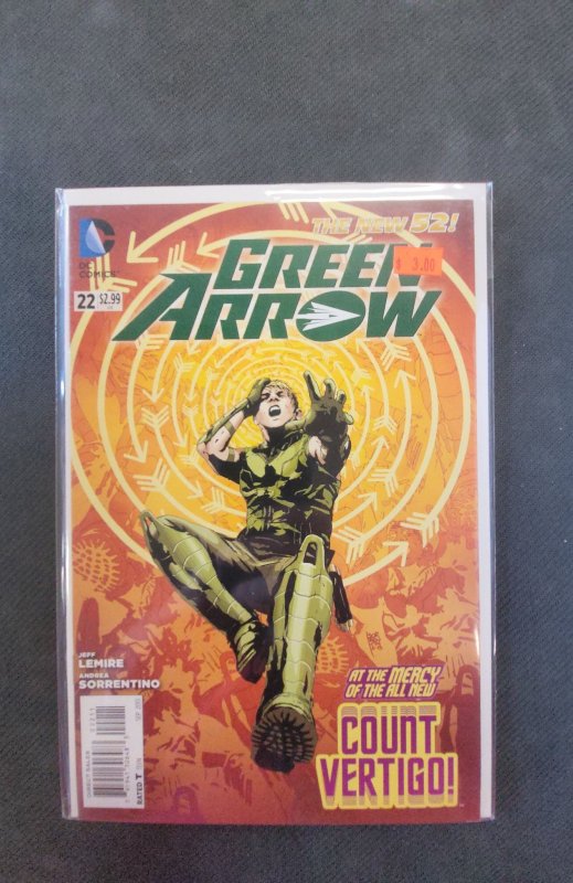 Green Arrow #22 (DC Comics, 2013), raw, ungraded comic book — front cover