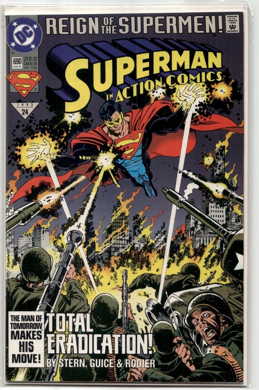 Action Comics #690 (DC Comics, 1993), raw, ungraded comic book — front cover