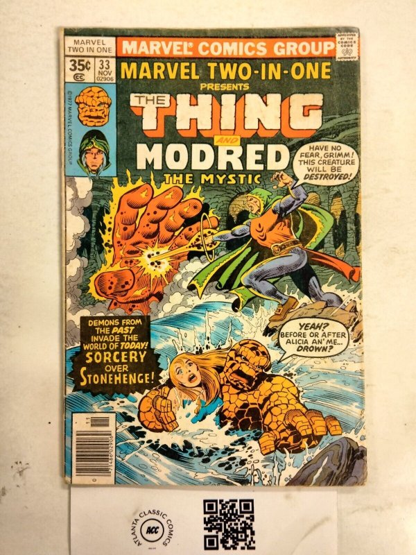 Marvel Two-In-One #33 (Marvel Comics), raw comic book in NM condition — front cover