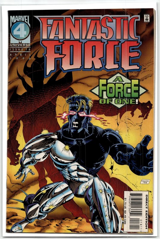 Fantastic Force #18 (1996), raw, ungraded comic book — front cover