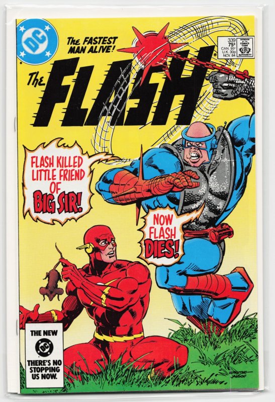 The Flash #339 (DC Comics, 1984), raw, ungraded comic book — front cover