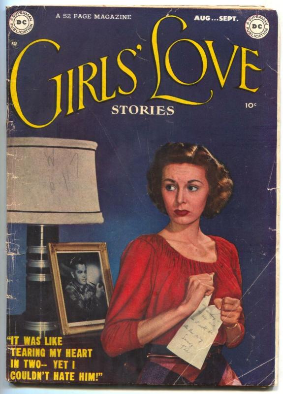 Girls Love #1 (DC Comics, 1949), raw comic book in VG- condition — front cover