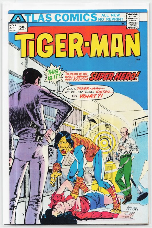 Tiger-Man #1 (1975), raw, ungraded comic book — front cover