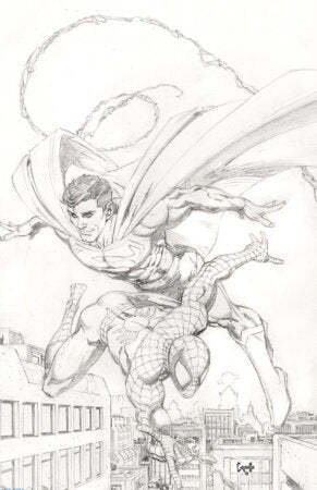 Marvel/dc: Spider-Man/superman #1, raw, ungraded comic book — front cover