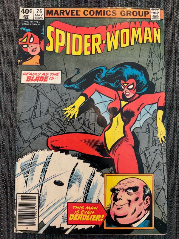 Spider-Woman #26 (Marvel Comics, 1980), raw, ungraded comic book — front cover