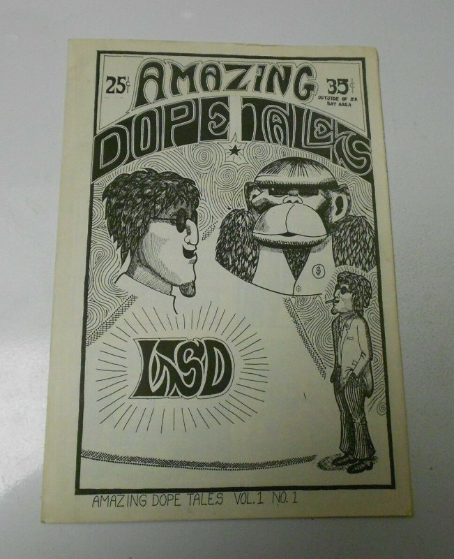 1967 Amazing Dope Tales #1 (1967), raw, ungraded comic book — front cover