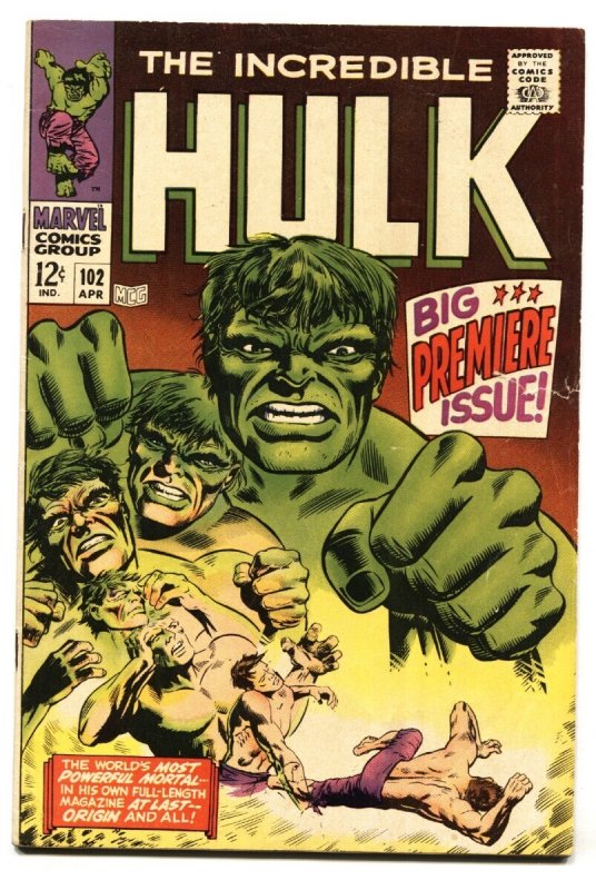 Incredible Hulk #102 - 1967 - Marvel - VG - Comic Book (Marvel Comics, 1967), raw comic book in VG condition — front cover