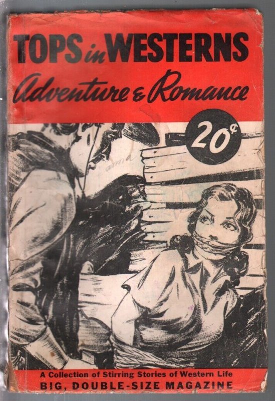 Pulp: Tops in Western Adventure & Romance 1940- Double Pulp VG (1940), raw comic book in VG condition — front cover