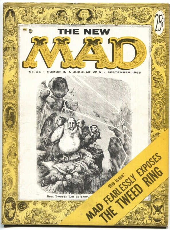 Mad Magazine #25 (EC Comics, 1955), raw comic book in FN+ condition — front cover