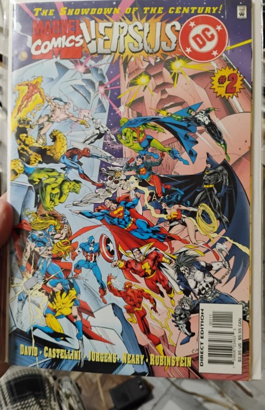 Marvel Versus DC #2 (Marvel Comics, 1996), raw, ungraded comic book — front cover