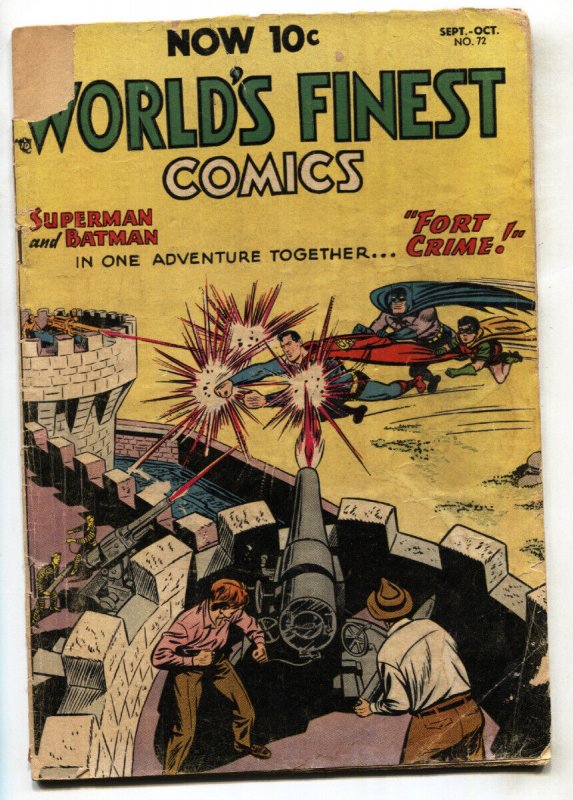 World's Finest #72 (DC Comics, 1954), raw, ungraded comic book — front cover