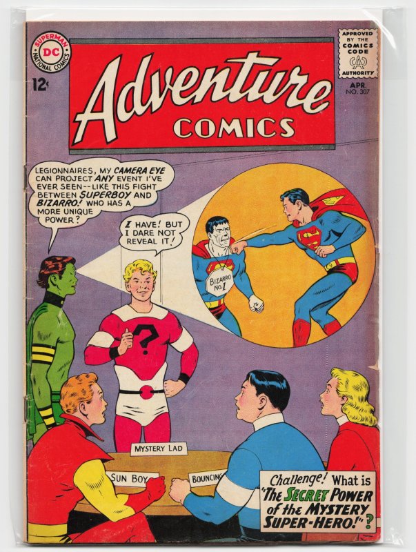 Adventure Comics #307 (DC Comics, 1963), raw, ungraded comic book — front cover