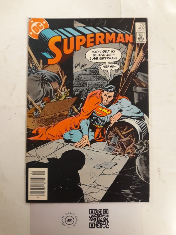 Superman #402 (DC Comics), raw comic book in VF condition — front cover