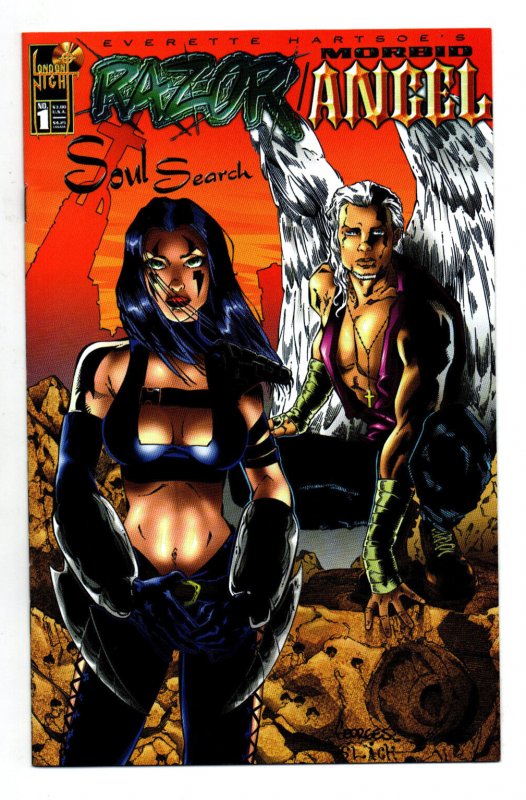 Razor / Morbid Angel Soul Search #1 2 & 3 Complete set - Horror - 1996 - NM (1996), raw comic book in NM condition — front cover