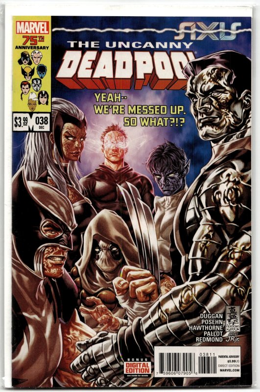 Deadpool #38 (Marvel Comics, 2015), raw, ungraded comic book — front cover