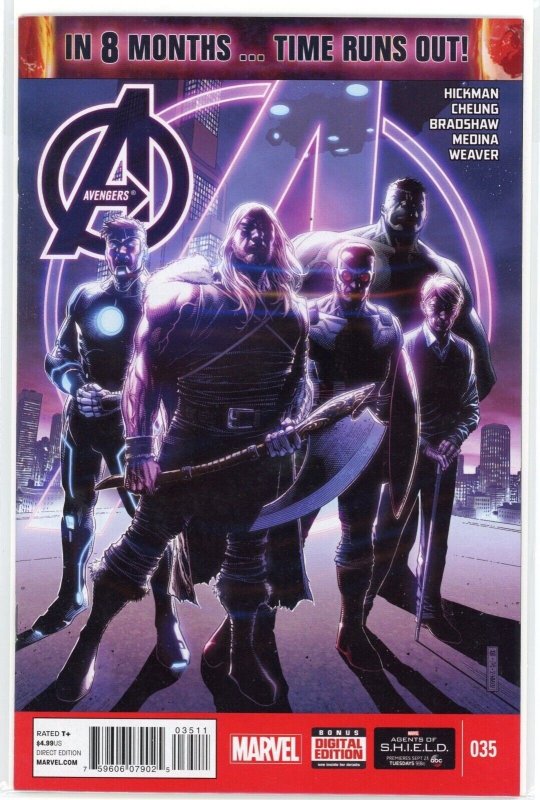 The Avengers #35 (Marvel Comics, 2014), raw comic book in NM- 9.2 condition — front cover
