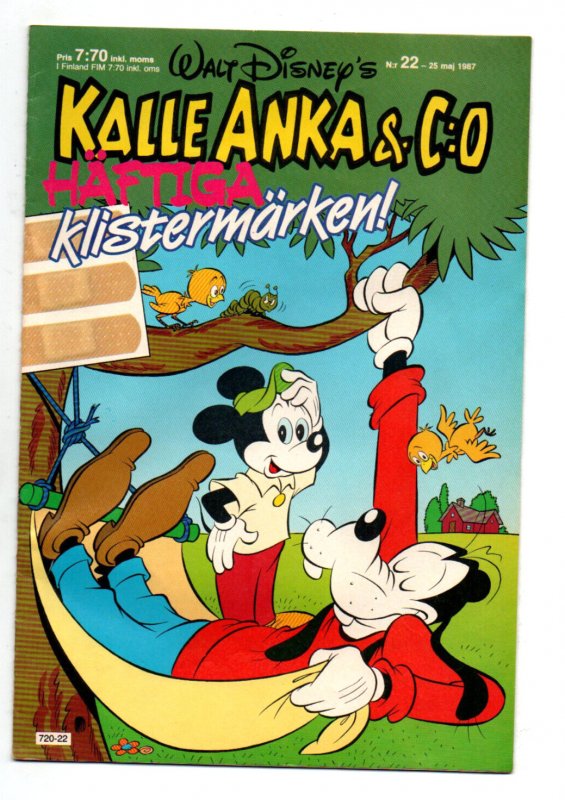 Walt Disneys Kalle Anka & C: O #22, raw comic book in FN/VF condition — front cover