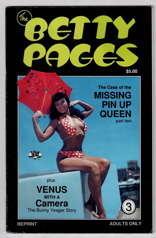 Betty Pages #3, raw, ungraded comic book — front cover