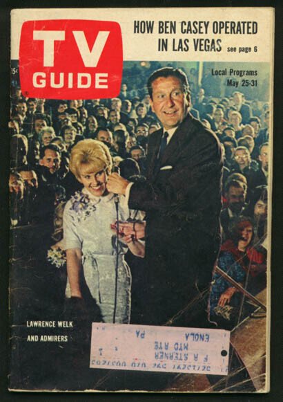 Mag: TV Guide 05/25/1963-Lawrence Welk/b Reynolds/a Bryant G, raw, ungraded comic book — front cover