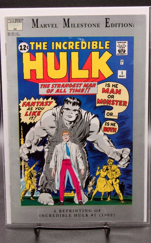Marvel Milestone Edition: The Incredible Hulk #1 (Marvel Comics, 1991), raw comic book in FN+ condition — front cover