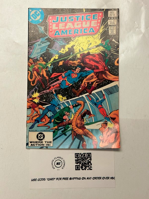Justice League of America #211 (DC Comics, 1983), raw comic book in VF condition — front cover