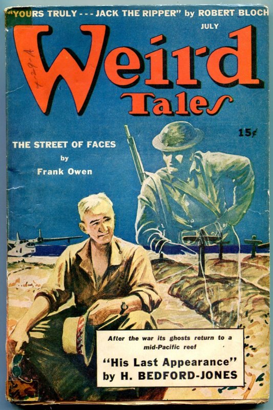 Pulp: Weird Tales Pulp July 1943- Ray Bradbury- Frank Owen VG- (1943), raw comic book in VG- condition — front cover