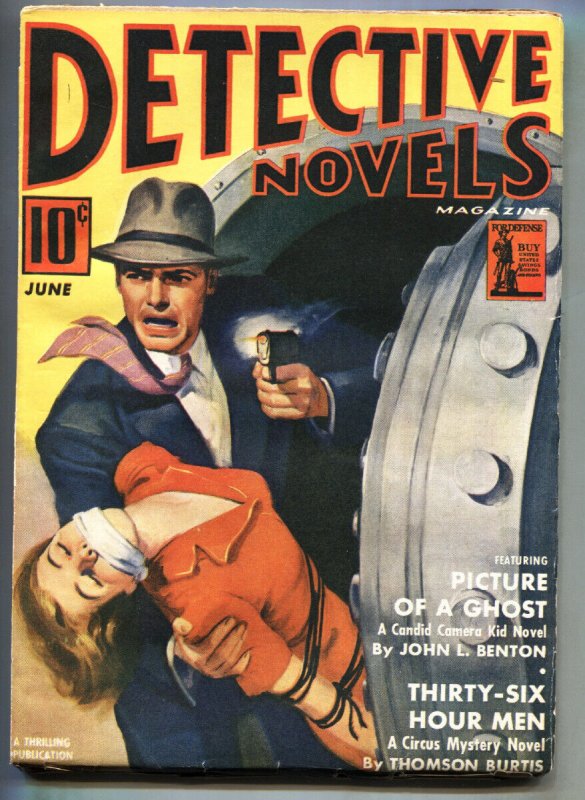Detective Novels 6/1942-Bound Woman GGA Cover-Crime Pulp Magazine, raw, ungraded comic book — front cover