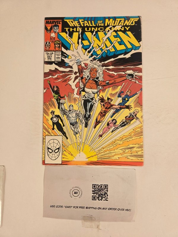 Uncanny X-Men #227 (Marvel Comics), raw comic book in VF condition — front cover
