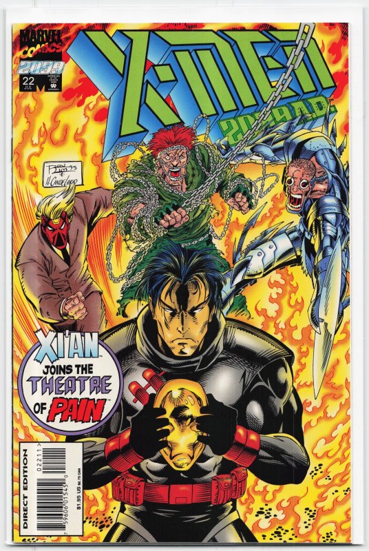 X-Men 2099 #22 (Marvel Comics, 1995), raw, ungraded comic book — front cover