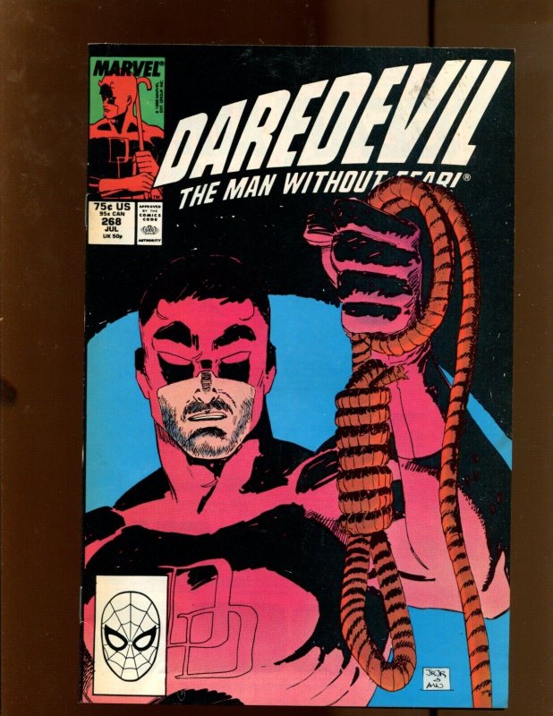 Daredevil #268 (Marvel Comics, 1989), raw comic book in 8.0 condition — front cover