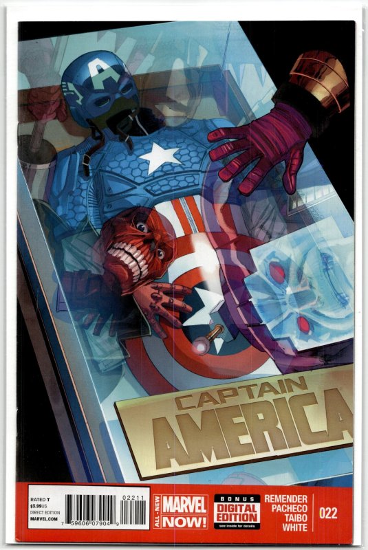 Captain America #22 (Marvel Comics, 2014), raw, ungraded comic book — front cover